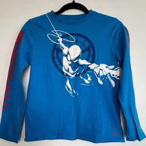 GAP Blue Spider-Man Boys Long Sleeve Tee (Size L)